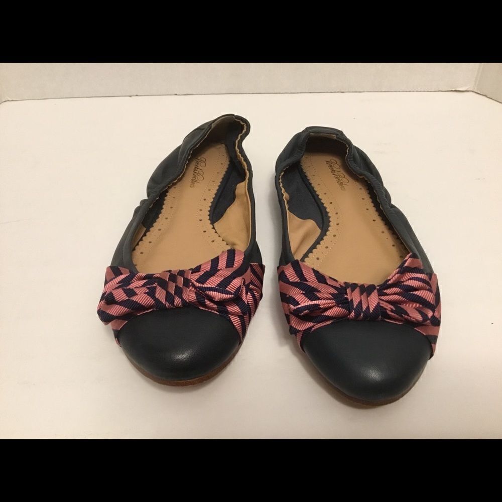 Brooks Brothers Leather Ballerina Flats Blue 6.5